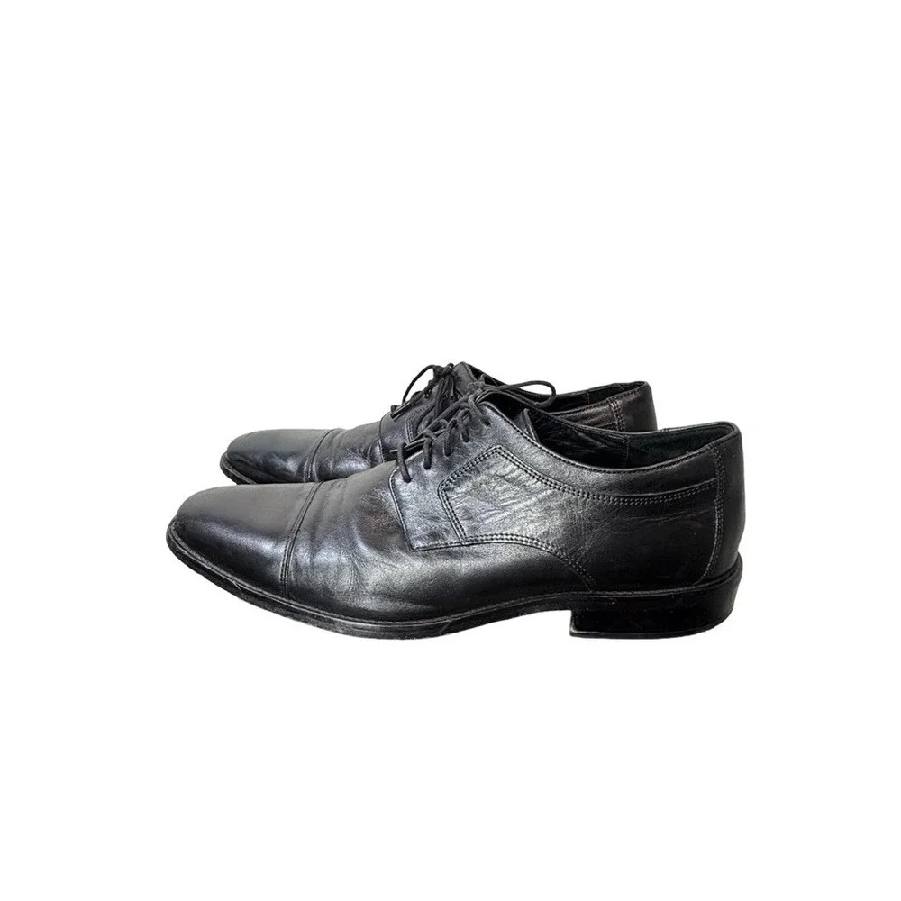 Murphy Johnston & Murphy Black Leather Cap Toe Oxford Dress Shoes Men's 12W